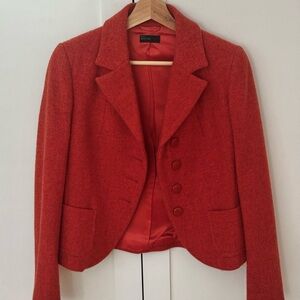 United Colors Of Benetton Red Tailored Suit Jacket